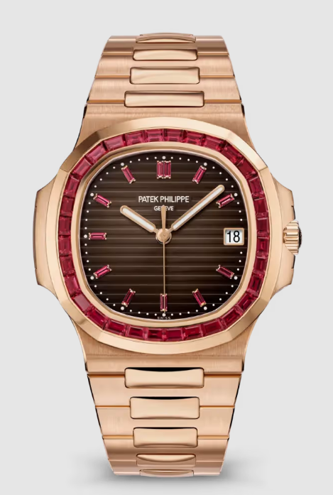 Review Patek Philippe Nautilus 5723 Rose Gold - Ruby Replica Watch 5723/112R-001